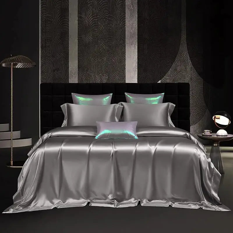 Premium Solid Color Bedding Set Soft Silky Duvet Cover in USA