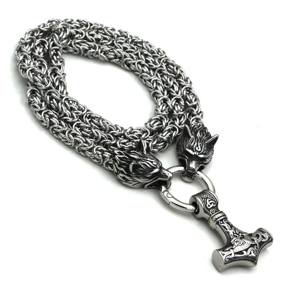 Stainless Steel Nordic Celtic Hammer Pendant Necklace in USA