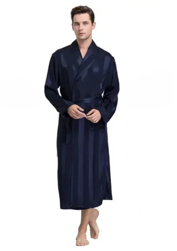 Bathrobe Silk Long Dressing Gown Plus Size Sleepwear in USA