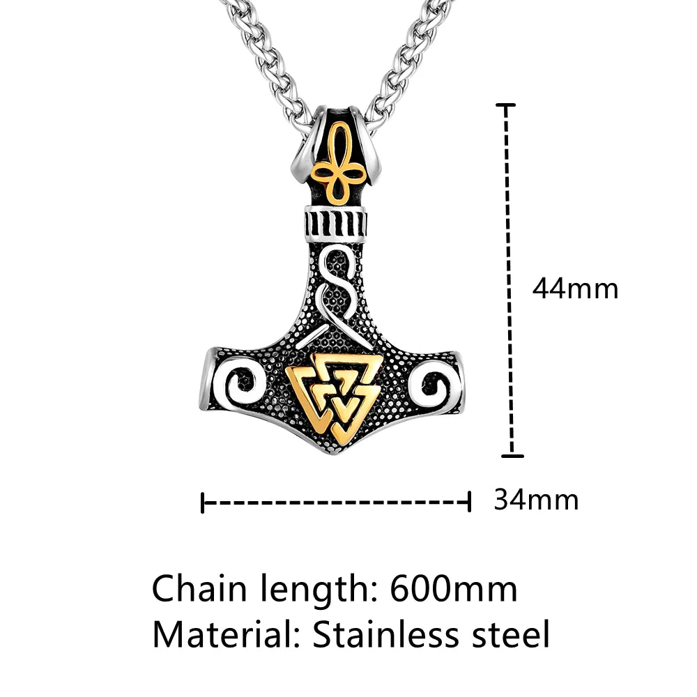 Vikings Thors Hammer Necklaces Stainless Steel in USA