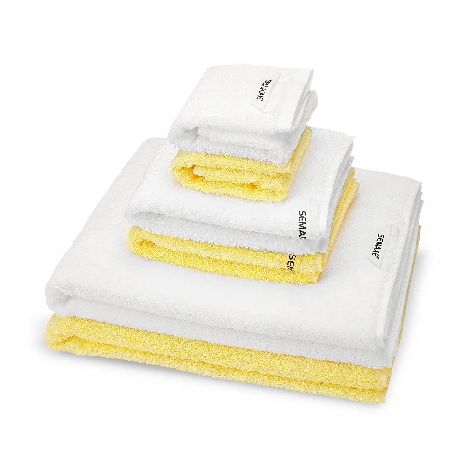 SEMAXE Bath Towels Set,2 Large Bath Towels,2 Hand