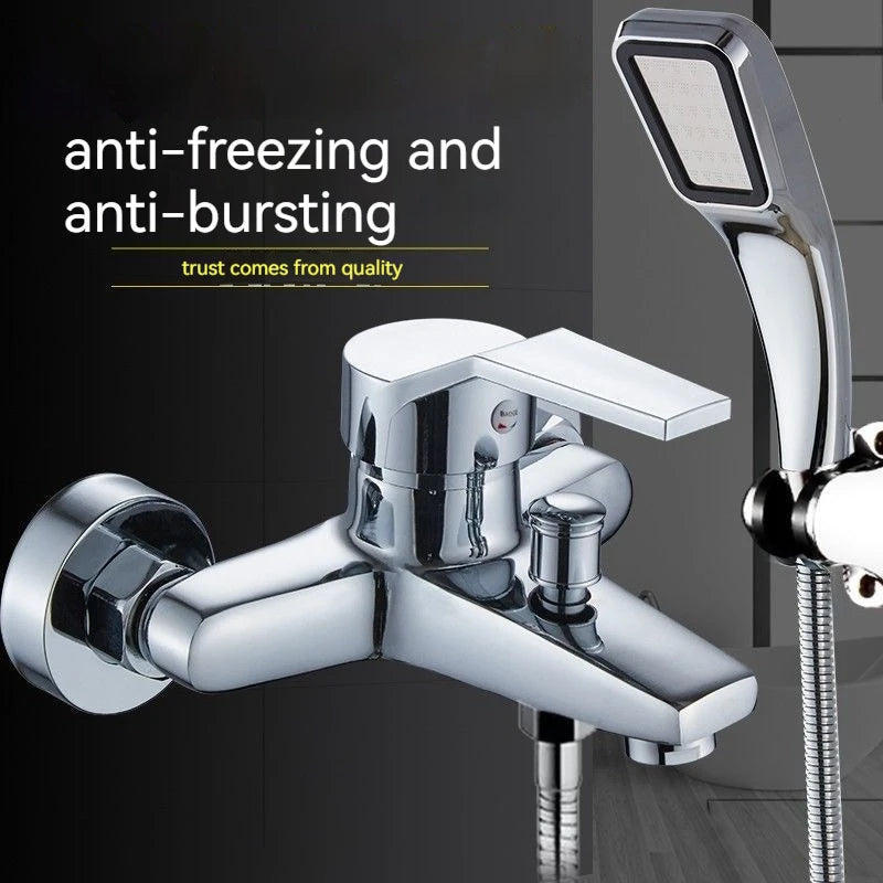 Home Bathroom Triple Shower Faucet Support Hot and Cold Water