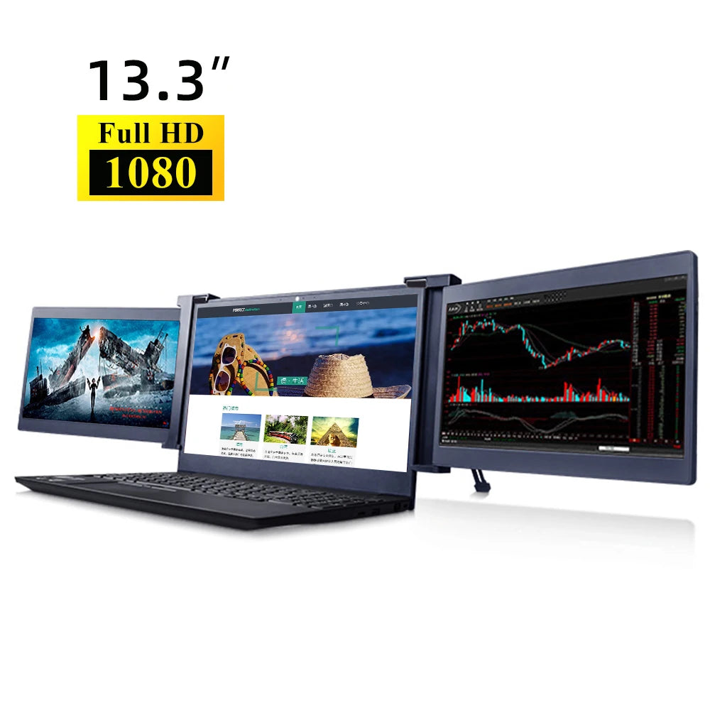 Portable Triple-screen Monitor Laptop Expansion Screen IN USA.