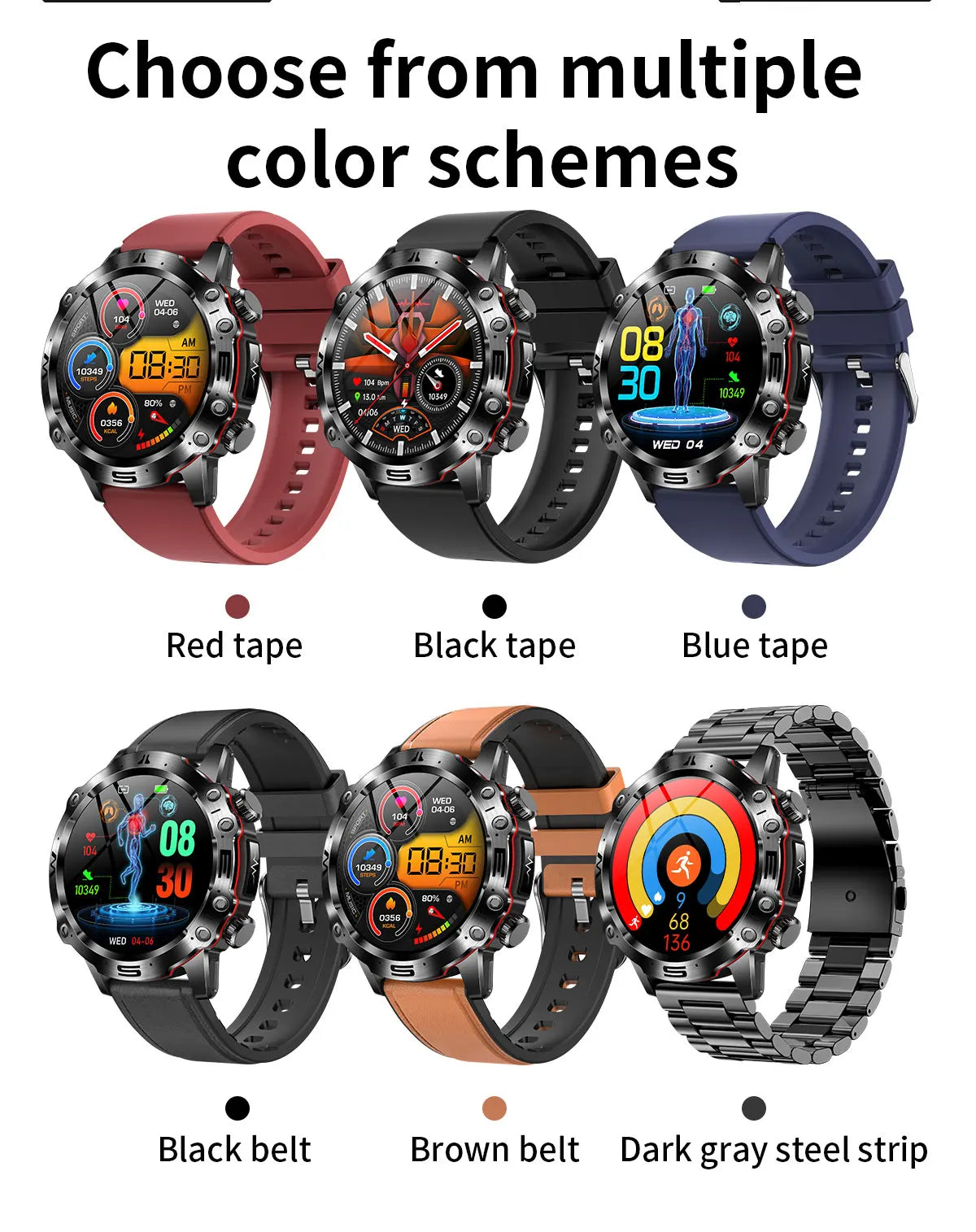 Bluetooth Call Smart Watch Men Health Blood Pressure IN USA.