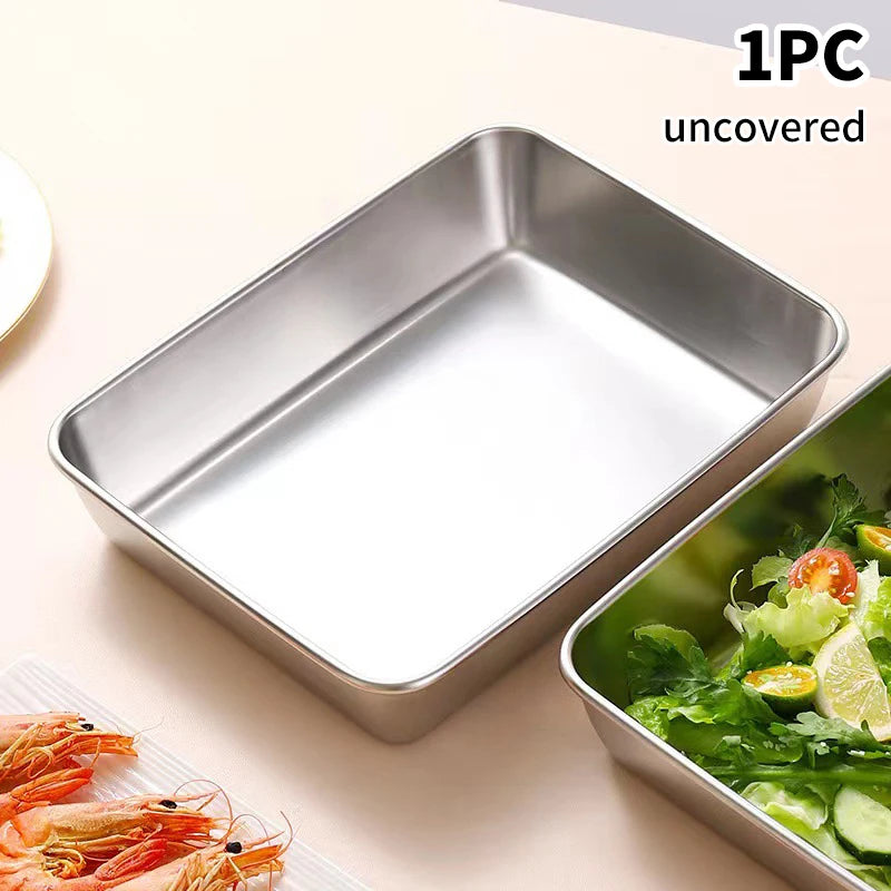 Stainless Steel Refrigerator Food Storage Box With Plastic in USA.