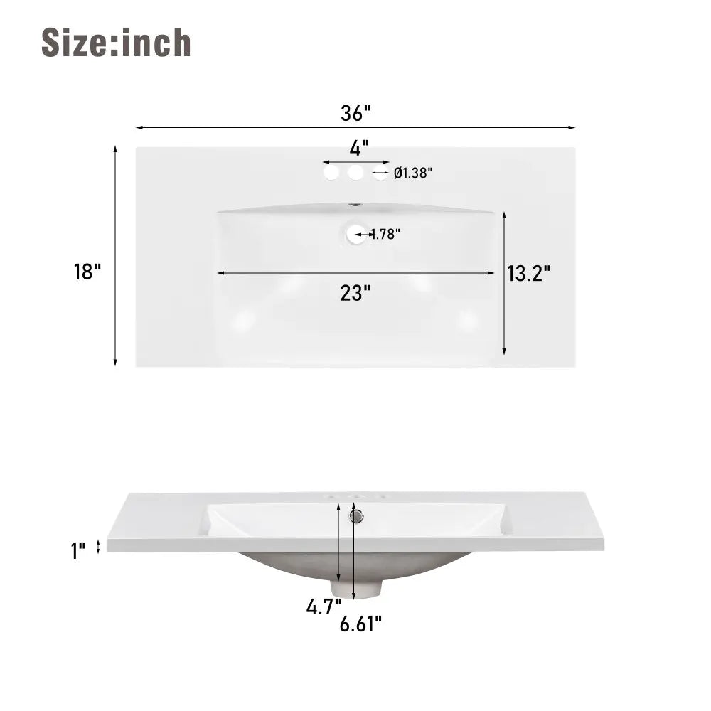 Bathroom Vanity Cabinet with Resin Integrated Sink in USA.