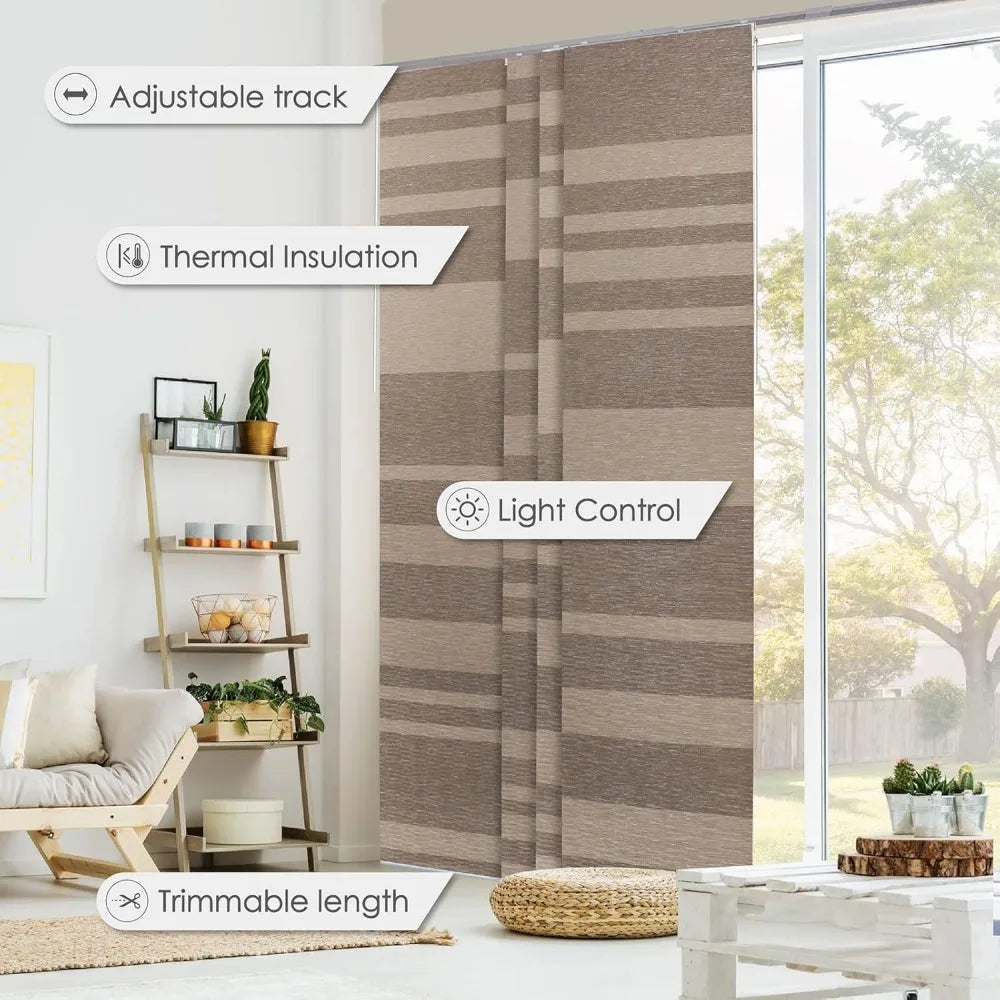 GoDear Design Blackout Adjustable Vertical Blinds Extendable