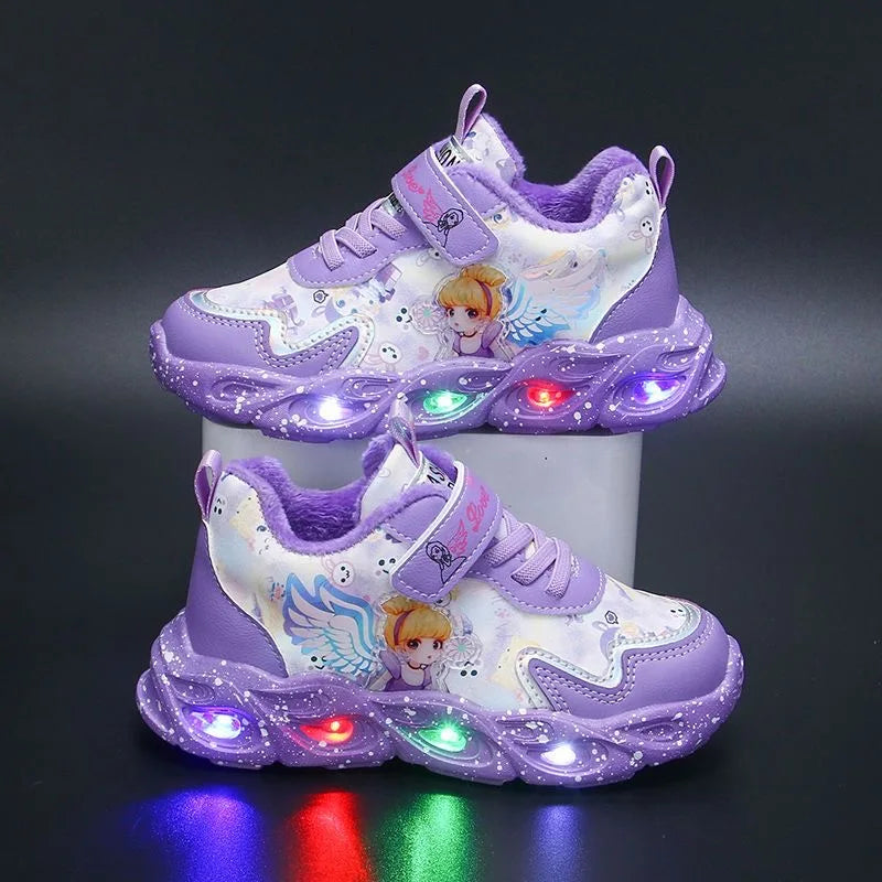 Fashion Lightweight Spring Mesh LED Luminous Sports Shoes in USA