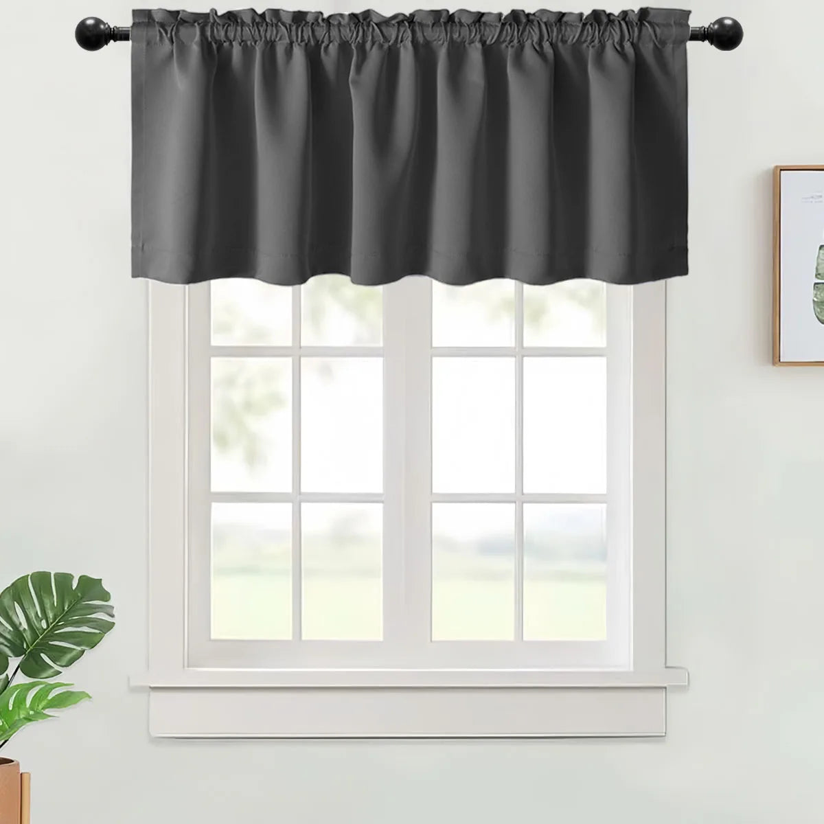 Valance Curtains Blackout Thermal Insulated Rod Pocket Window in USA