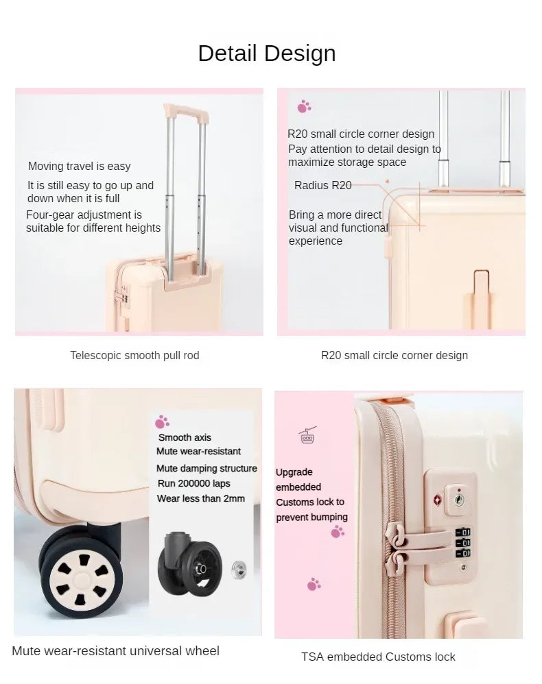 Candy Color Rolling Luggage Travel Suitcase Fashion in USA