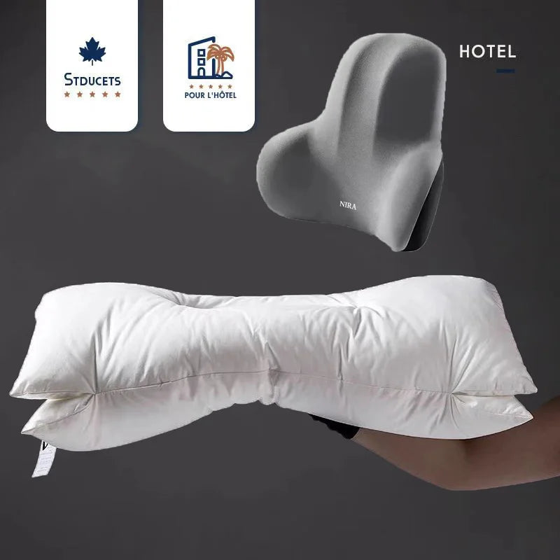 1PCS Pillows Soft Feather Velvet Neck Pain Relief Help Sleep in USA