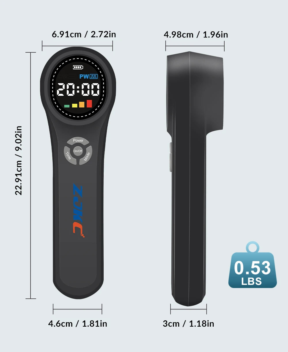 ZJKC Portable 660nm 810nm 980nm Cold Laser Therapy Device Home Use for