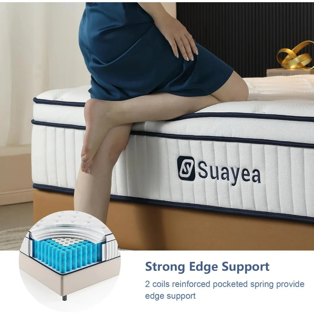 Size in a Box, Strength Hybrid Mattress Pocket Spring Soft Foam