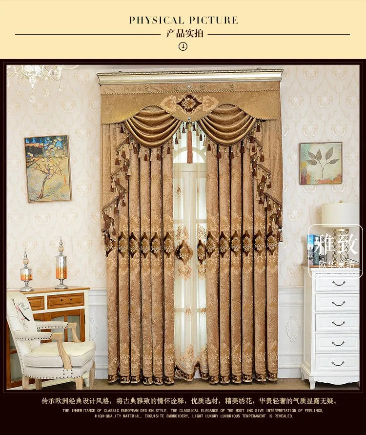 Embroidered Blackout Curtains Living Room Curtains in USA