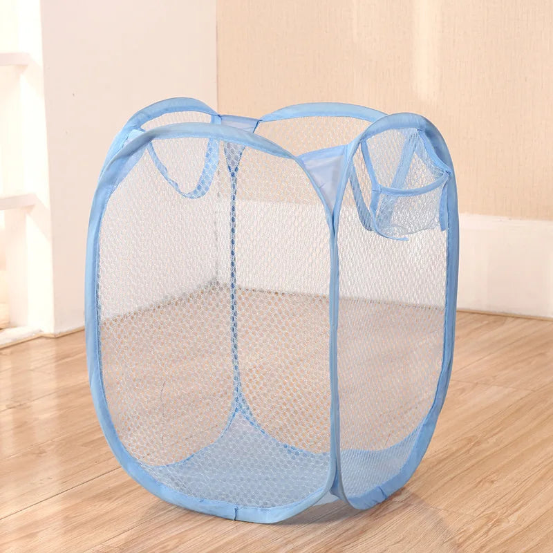 Pop-up Mesh Laundry Basket Portable Clothes Hamper in USA