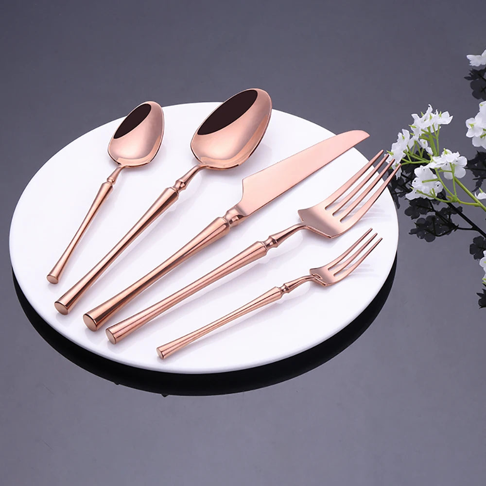 Pcs Gold Tableware Dinnerware Stainless Steel Cutlery Set