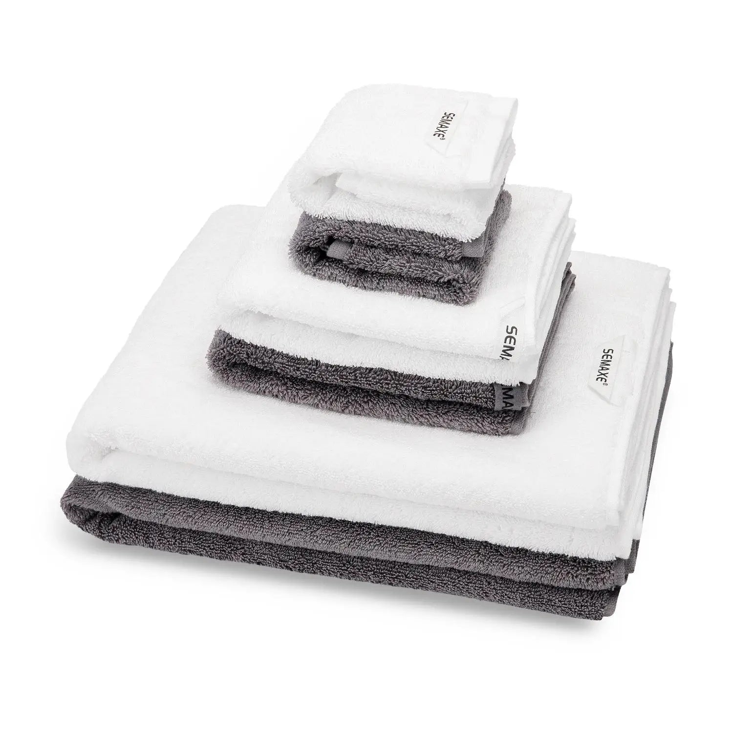 SEMAXE Bath Towels Set,2 Large Bath Towels,2 Hand