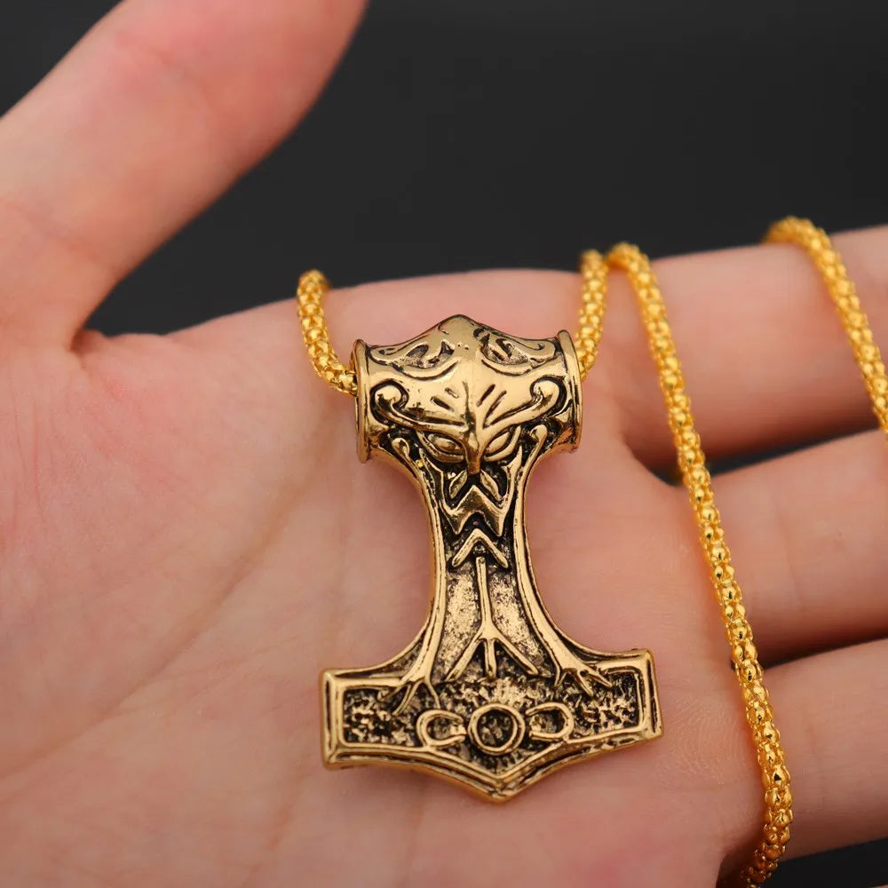 Prairie Wolf Double Sided Viking Tomahawk Pendant Necklace in USA