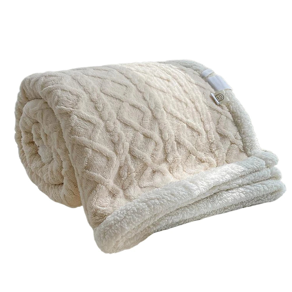 Thick Winter Warm Blanket Bed Artificial Lamb Cashmere in USA