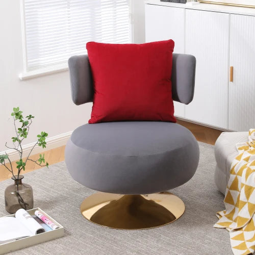 Swivel Accent Chair Armchair, Round Barrel Chair Fabric in USA.