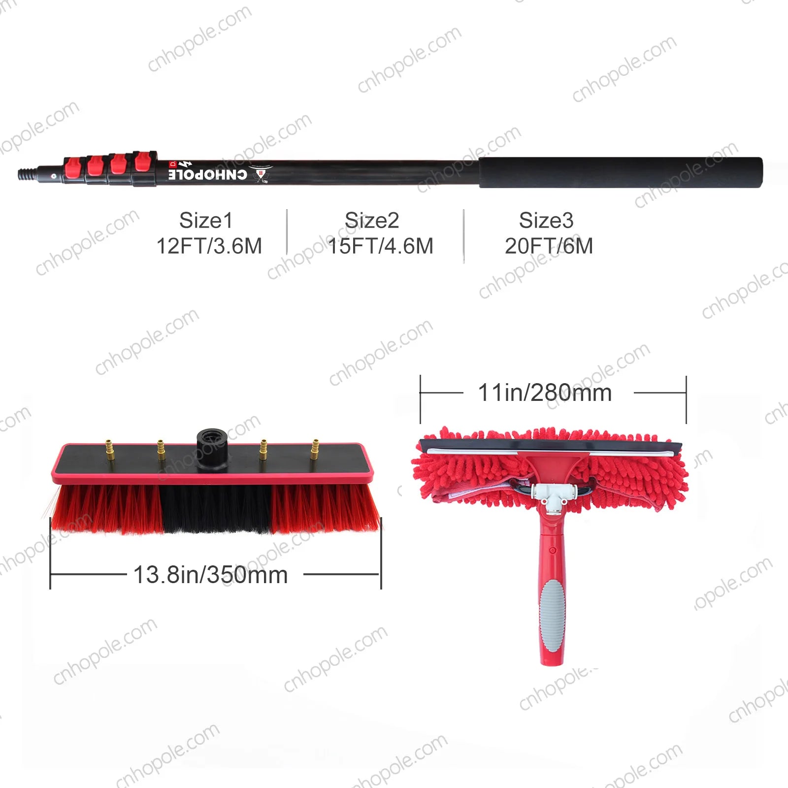 Window Squeegee Extension Pole Water Fed Brush IN USA.