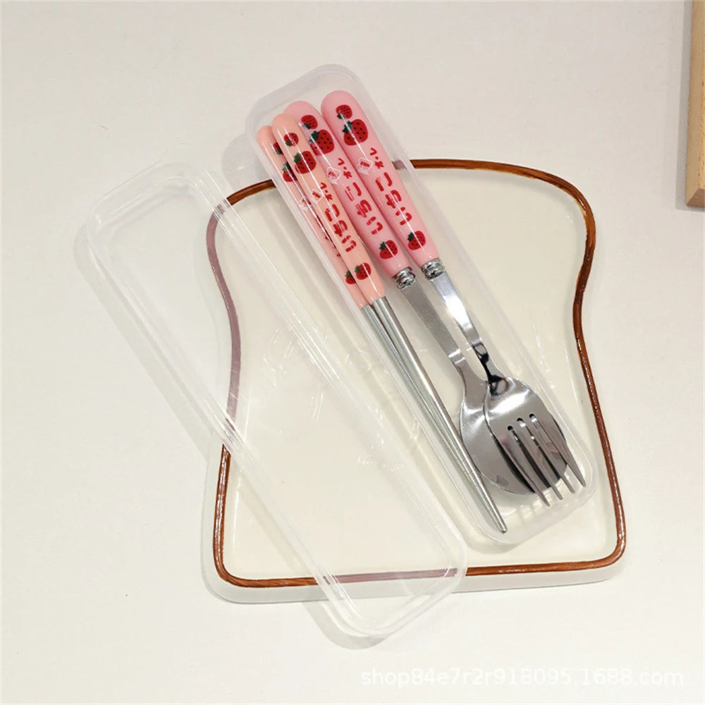 Portable Chopstick Fork Spoon With Storage Box in USA.