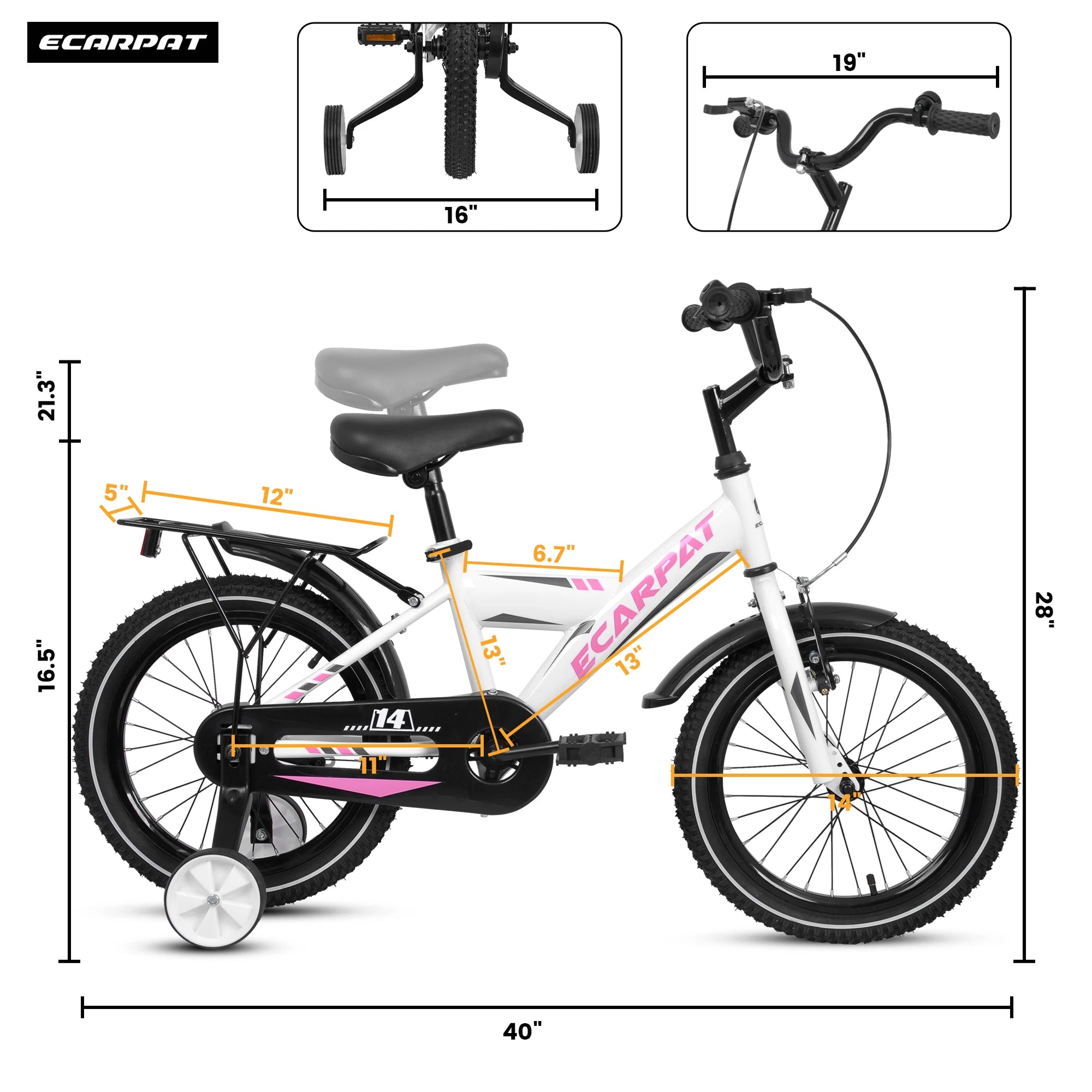 Kids Bike Boys & Girls Training Wheels, Freestyle Kids' Bicycle in USA