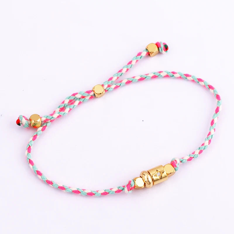 Nature Cotton Cord Knotting Evil Eye Bracelet in USA