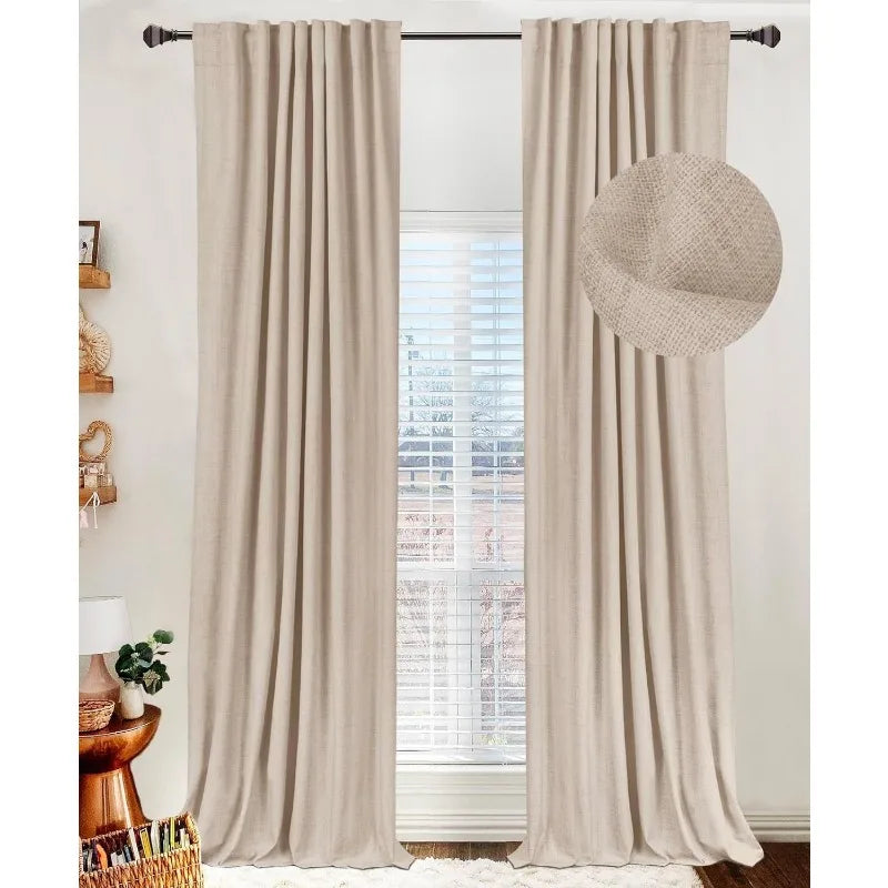 Blackout Shield Linen Blackout Curtains Bedroom in USA