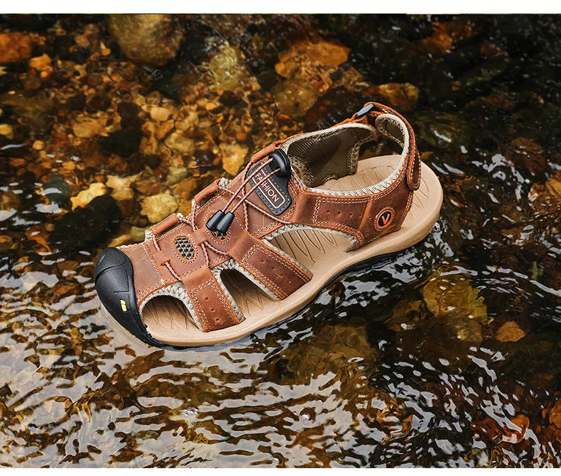 Summer Men Sandals Leather Mens Casual Shoes in USA