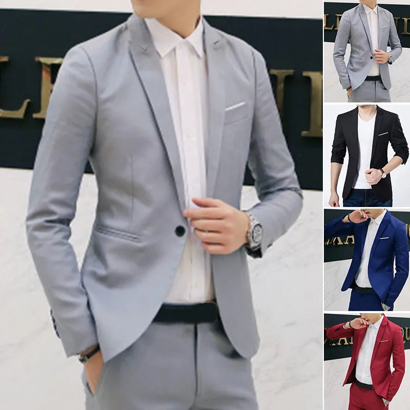 Mens Blazers Coat Autumn Spring Lightweight Fashion IN USA.