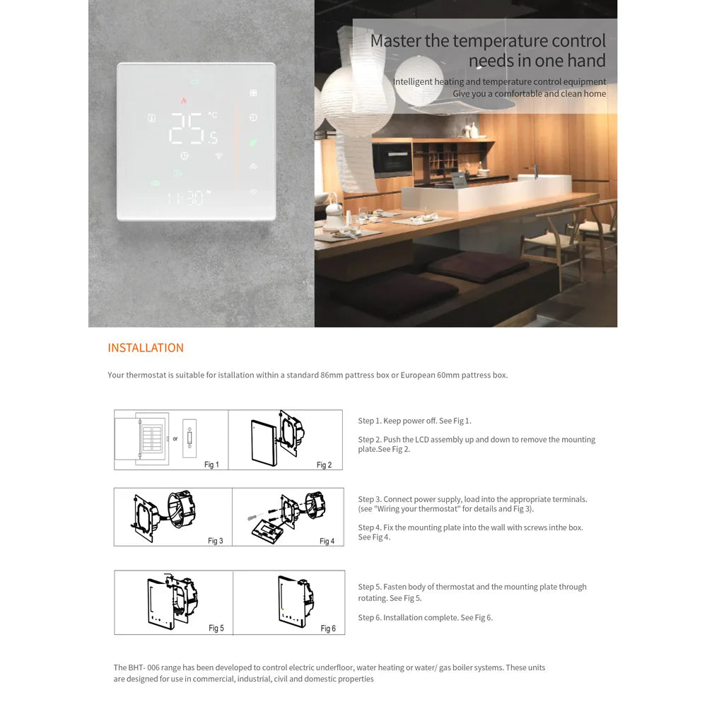 WiFi Smart Thermostat Temperature Controller Weekly IN USA.