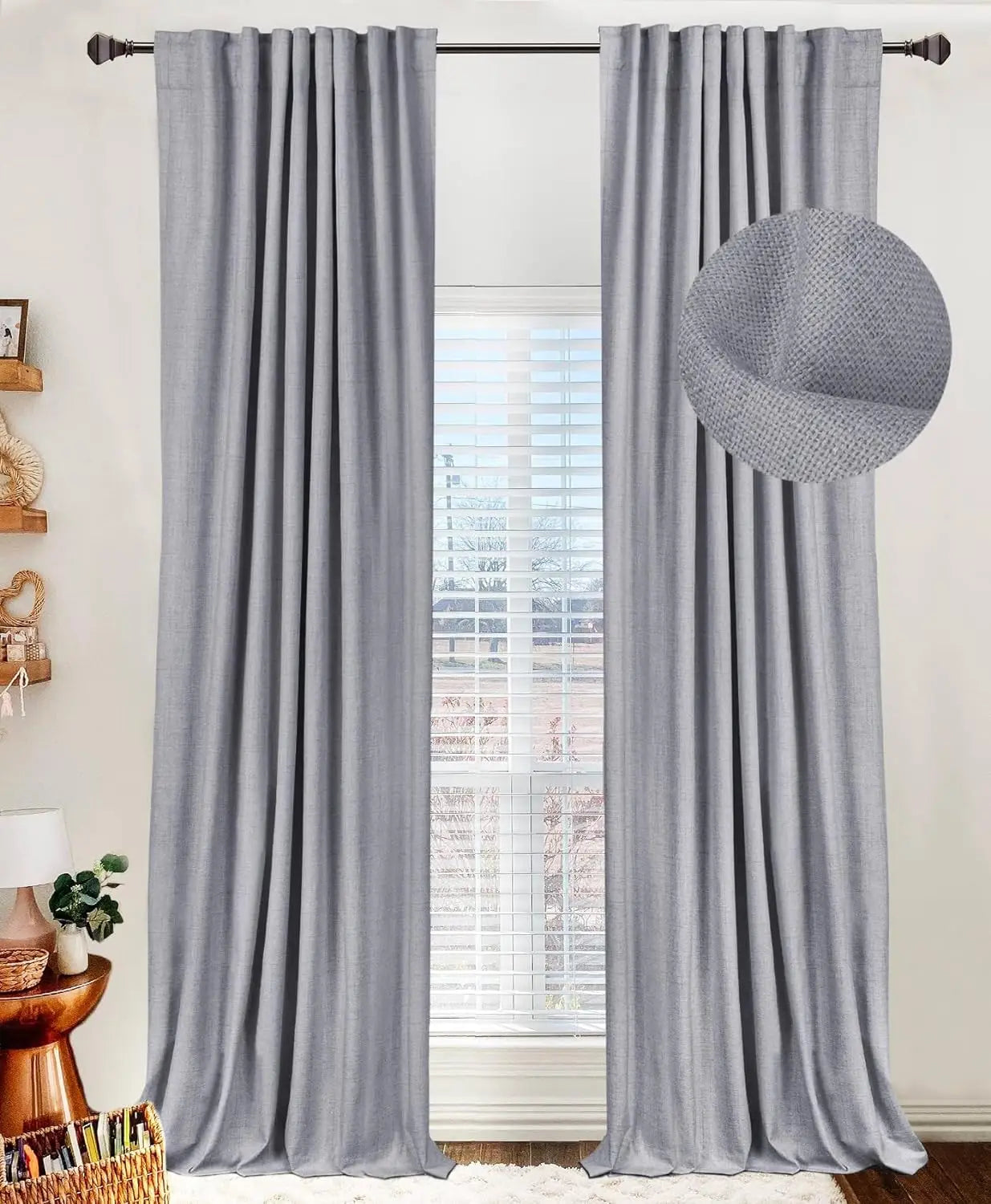 Blackout Shield Linen Blackout Curtains Bedroom in USA