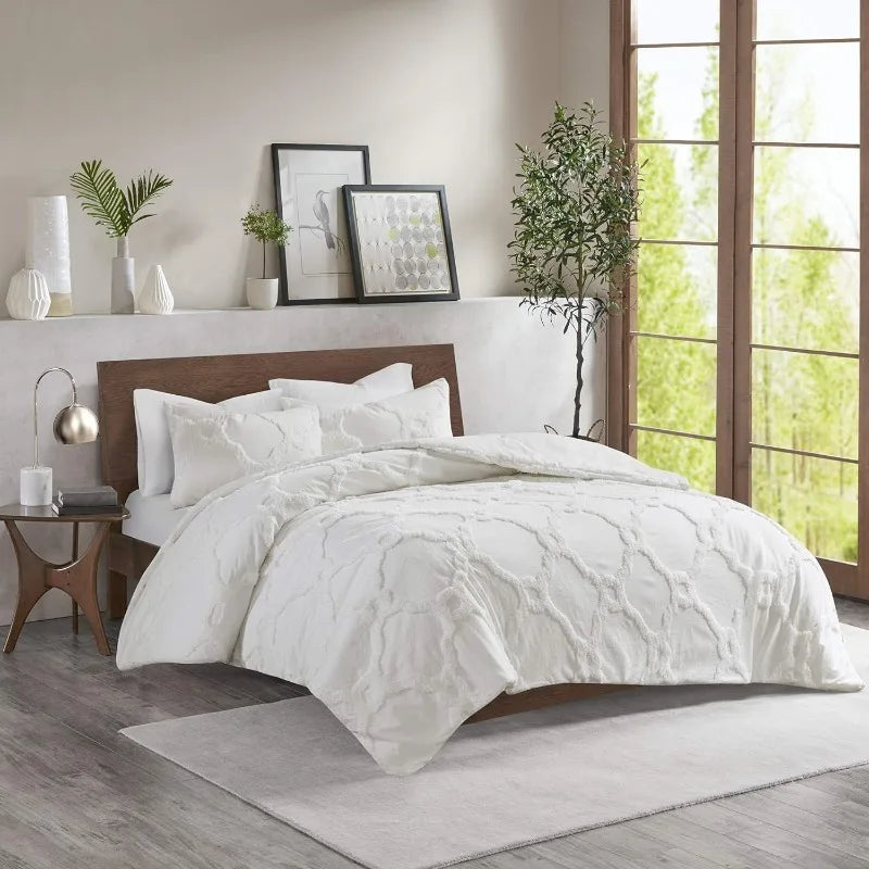 Cotton Duvet- Modern Luxe All Season Comforter Cover Bed Set