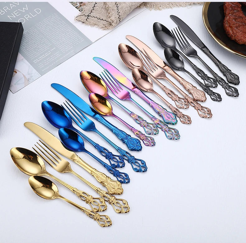 Stainless Steel Flatware Tableware Multi-Color Knife in USA.