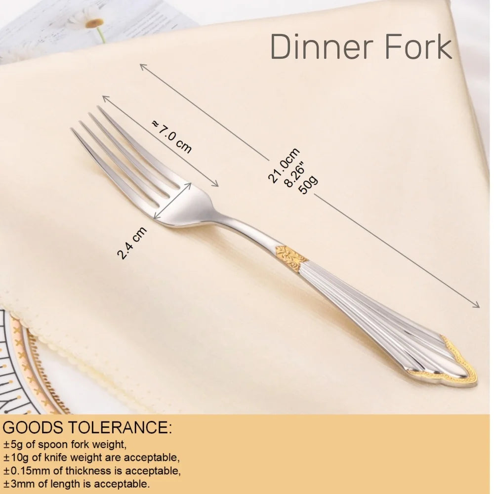 PCS Luxury Gold Plated Flatware Set Dishwasher Safe