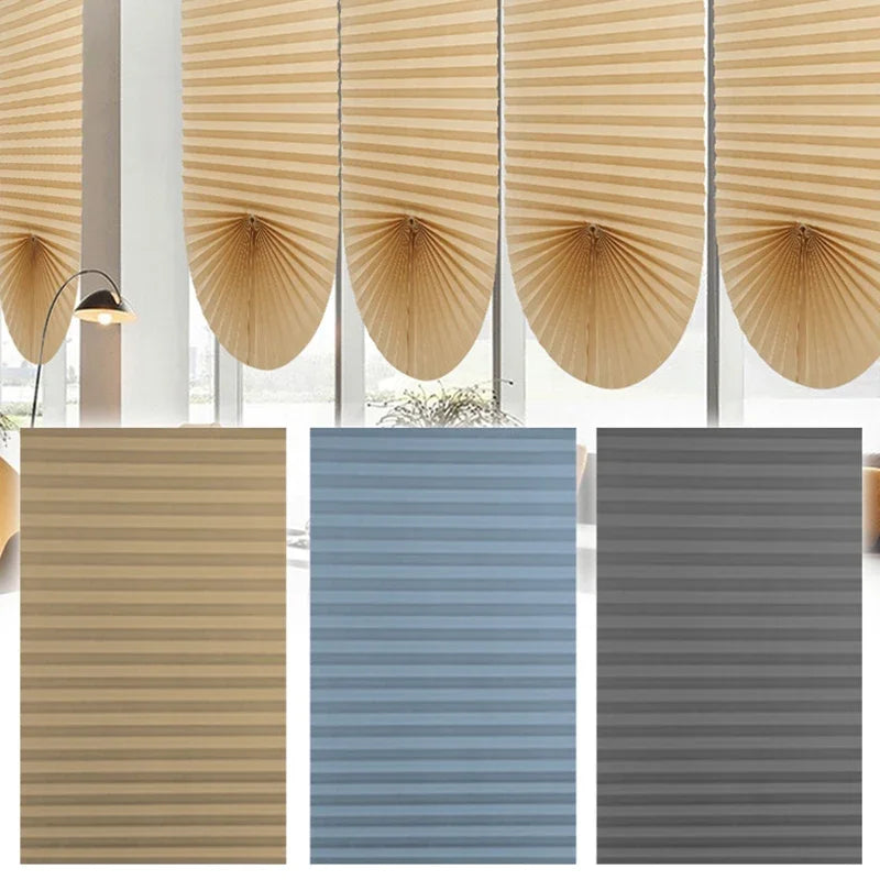 Self-adhesive Pleated Blinds Bathroom Balcony Shades in USA