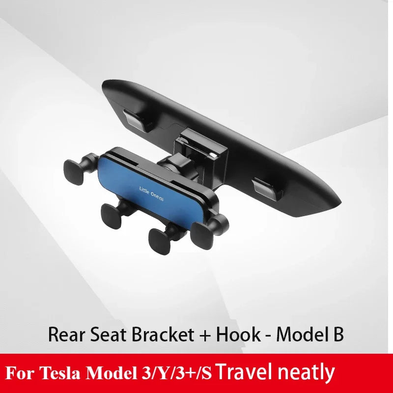 Car Back Seat Headrest Mount Holder For Tesla Model 3/Y/S/3+ 360 Rotat