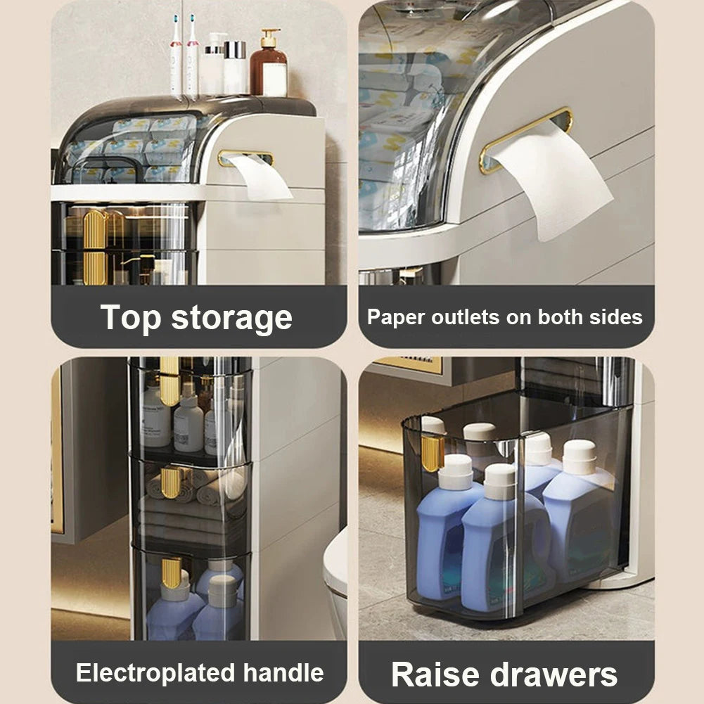 Bathroom Storage Cabinet Narrow Cabinet Storage Waterproof