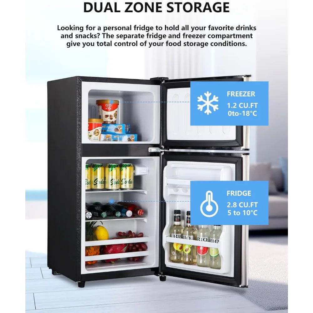 Compact, Small Refrigerator Freezer, Retro Fridge IN USA.