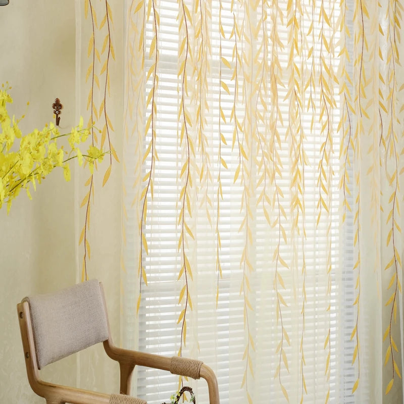 Voile Solid Sheer Gordijnen Window Curtains Living Room in USA