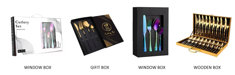 Manufacturer restaurant luxury fashion wholesale cutlery set in USA.