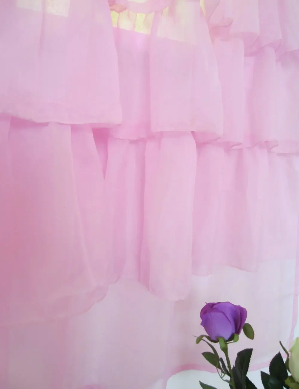 New Hot Ruffle Rod Pocket Organza Window Curtain in USA