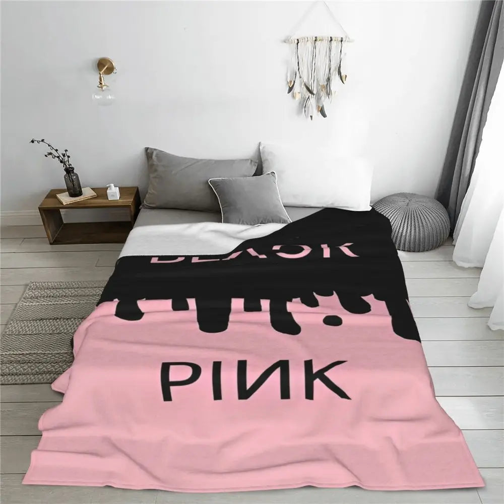 Music Idol Black-Pinks Girl Blankets Flannel All Season in USA