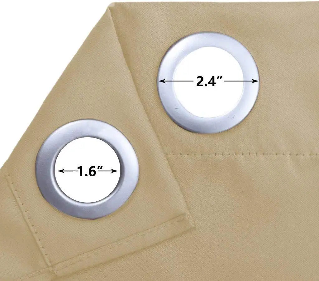 L Indoor Outdoor Beige Curtains Grommet Curtain in USA