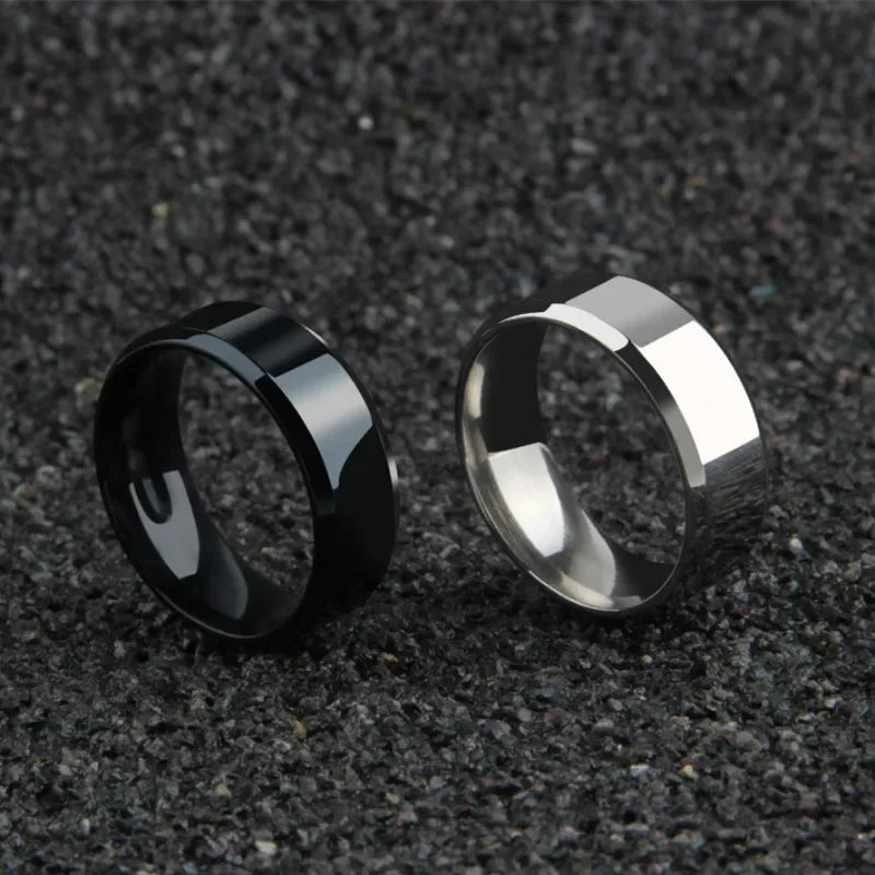 Charm Jewelry Men Women Stainless Steel Black Rings in USA