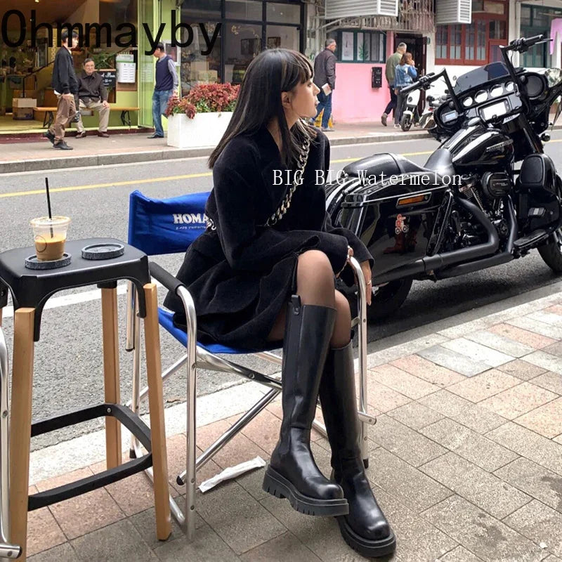 Platform Women Knight Long Boots Fashion Warm Fur Shoes in USA