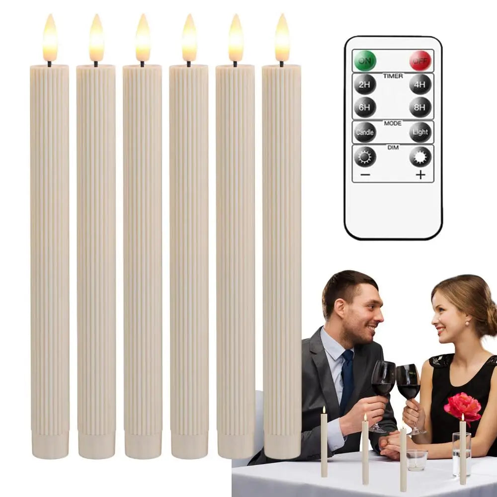 Flameless Window Candles With Remote 6X Wireless Flameless