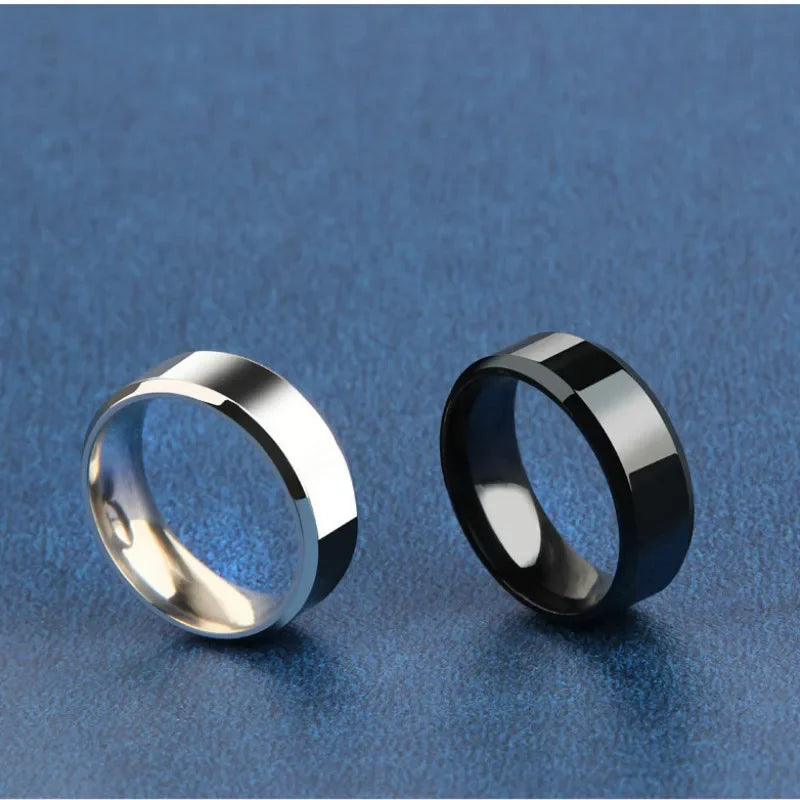 Charm Jewelry Men Women Stainless Steel Black Rings in USA