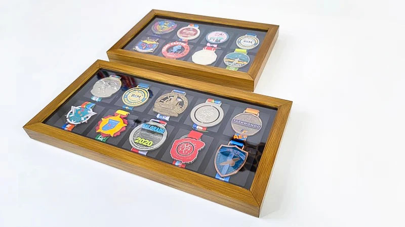 Rustic Wood Frame， Marathon Medal Display Frame IN USA.